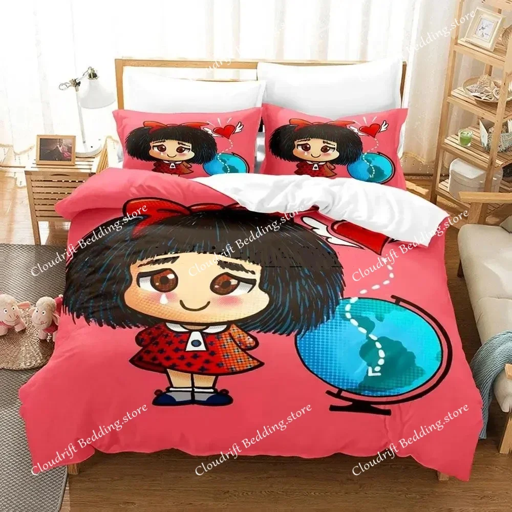 M-Mafalda Boys Bedroom Bedding Single Twin Full Queen King Size Aldult Duvetcover 3D Anime Bed Sheet Set Quilt Cover Pillowca