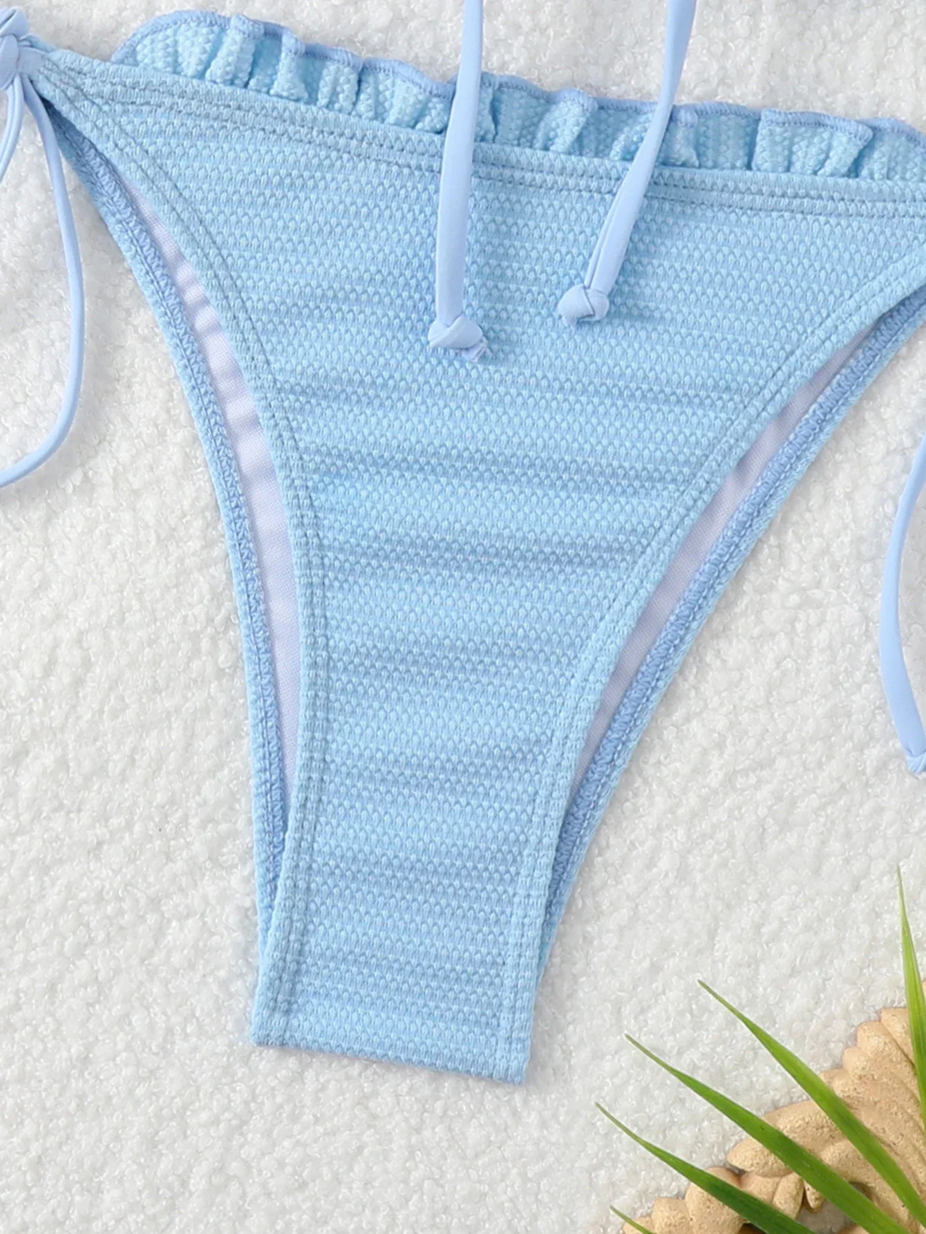 2024 Dames Badpakken Spaghetti Band Bikini Set Lace Up Badpak Gewatteerde Bikini Tops Tie Side Bottom Effen Kleur Badpakken