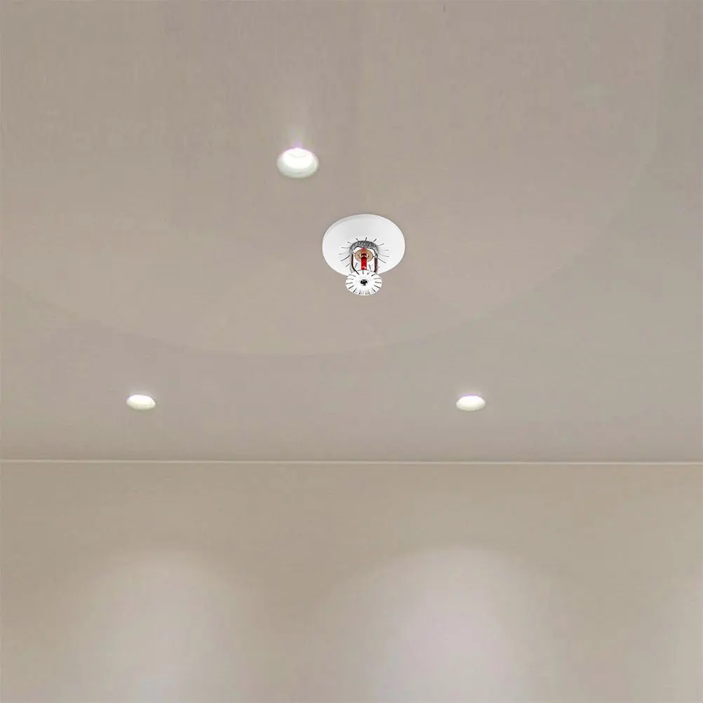8Pcs Plastic Fire Sprinkler Cover Plate Decorative Trim Ring for Ceiling Sprinkler Head Universal High Temperature Resistant