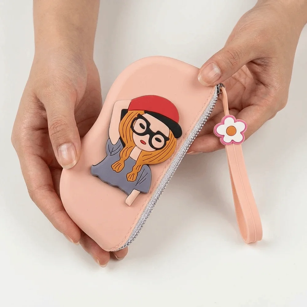 

Multifunctional Silicone Eyeglasses Case Waterproof Dustproof Small Items Bag With Hanging Rope Coin Purse Sunglasses Pouch