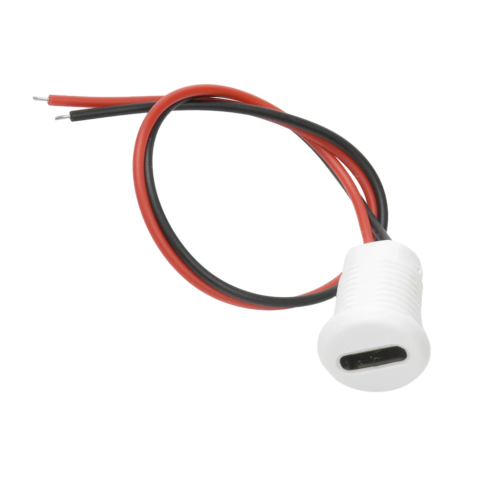 2Pin Draht USB Typ-c Wasserdichten Stecker Direkte kompression weibliche basis Buchse Lade Interface Mit Schweißen – Detail 6