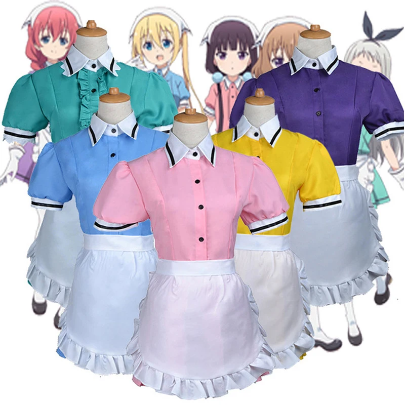 

4 Styles Anime Blend S Cosplay Costume Restaurant Cafe Maid Work Uniform Halloween Carnival Women's Dress