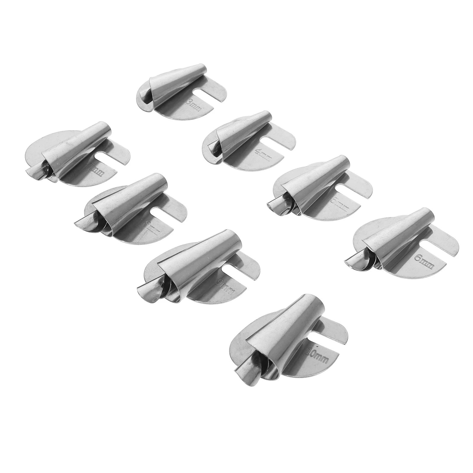 

8Pcs Sewing Machine Rolled Hemmer Foot Kit Universal Compatibility Spiral Design Longlasting Durability Simplifies Hemming