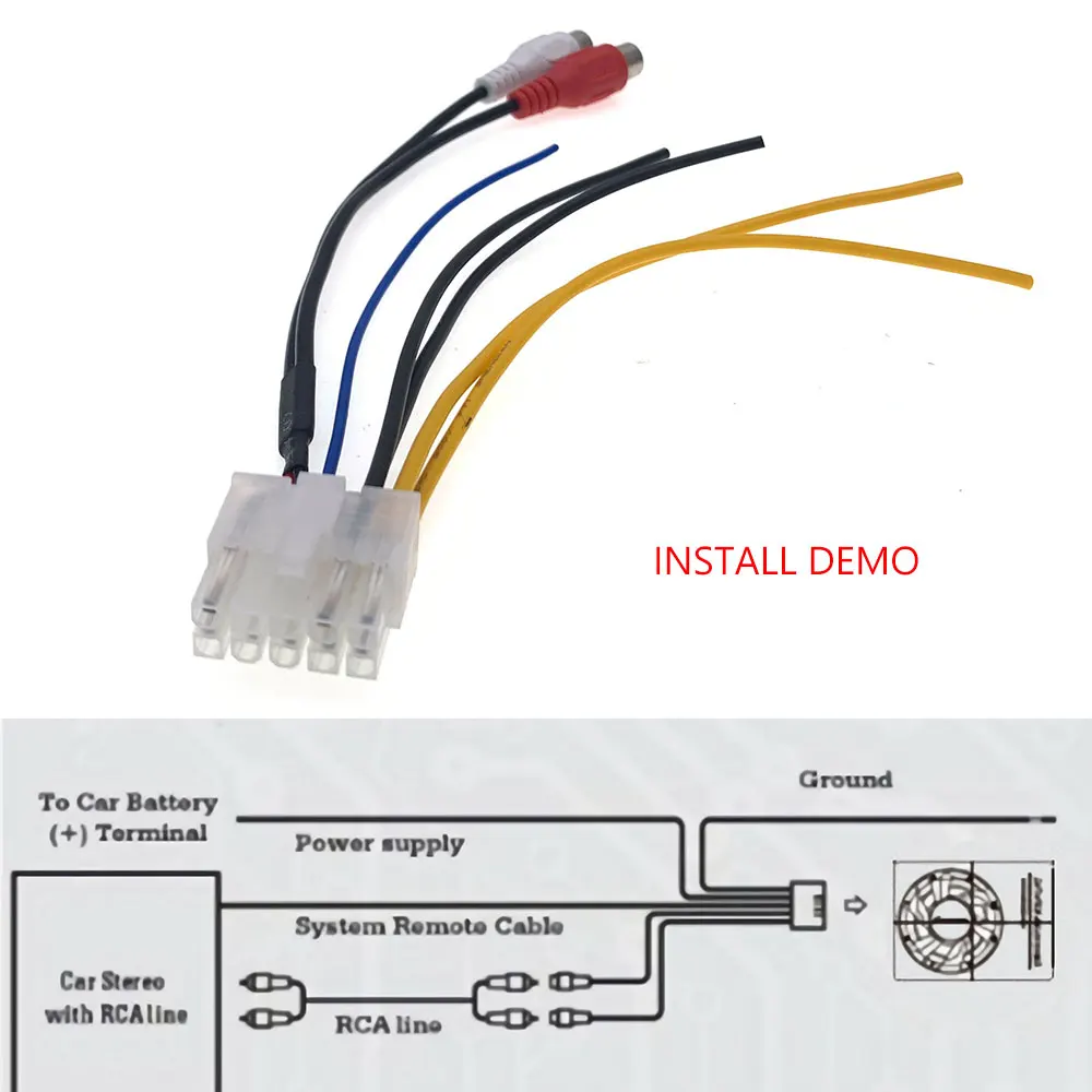 10 pin auto stereo leistungs verstärker kabelbaum subwoofer rca für pioneer carro zzeria TS-WX70DA TS-WX610A TS-WX710A TS-WX77A wx88a