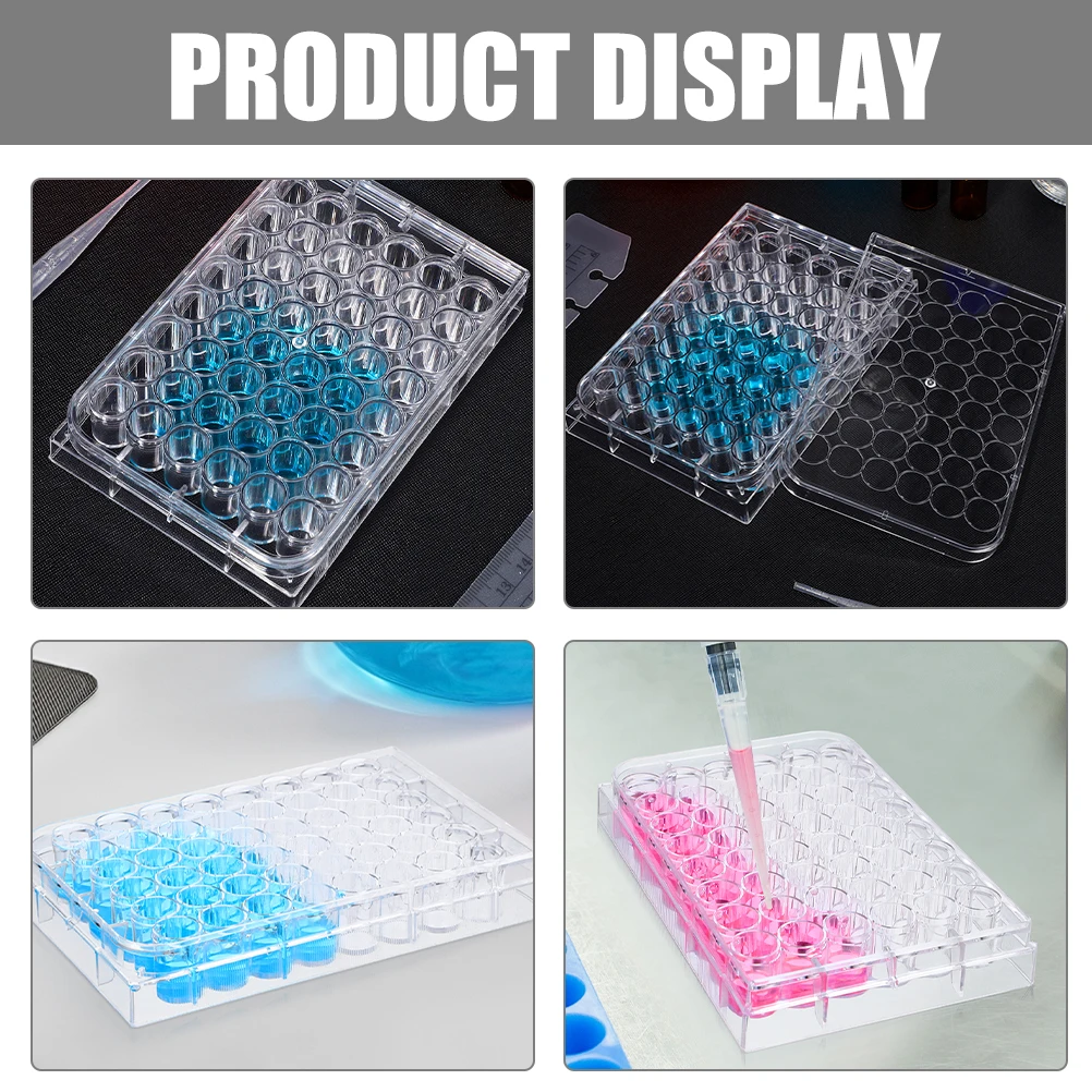 

2Pcs 48-Hole Culture Plate Laboratory Cell Culture Tray Transparent Design Experiment Tool Lab Equipment Cell Tray