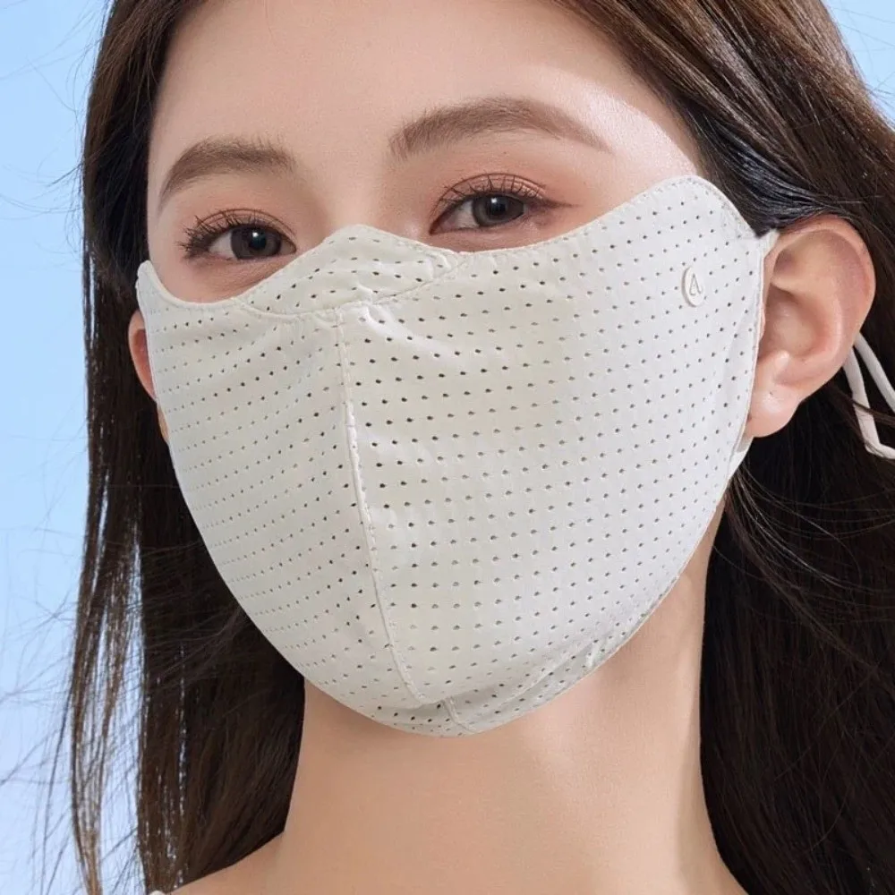 

New Breathable Ice Silk Mask Anti-UV Dustproof Anti-sun Mask Mesh Washable Face Cover Scarf Outdoor Sports