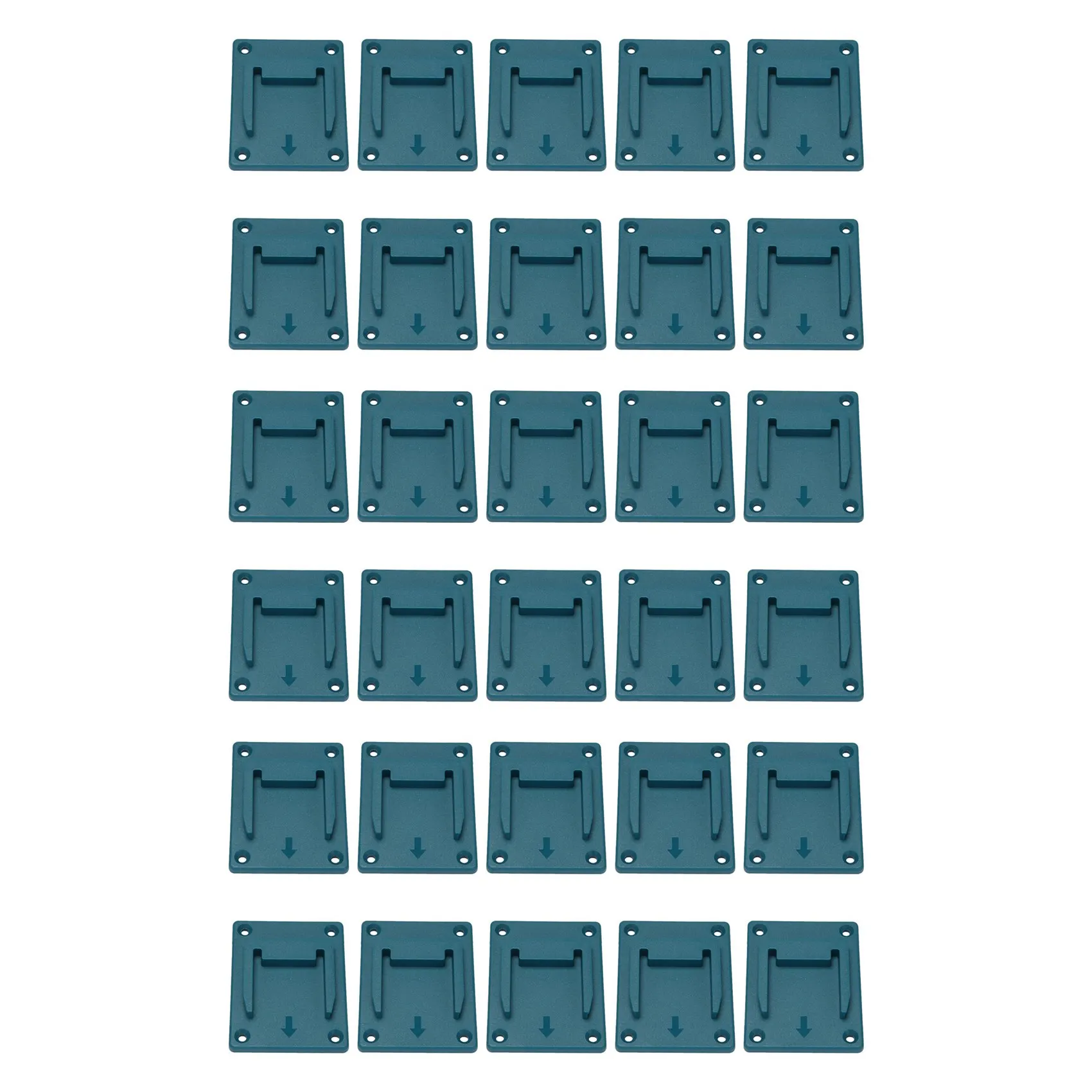 

A36T-30Pcs Machine Holder Wall Mount Storage Bracket Fixing Devices For 18V Electric Tool Battery Tools Blue
