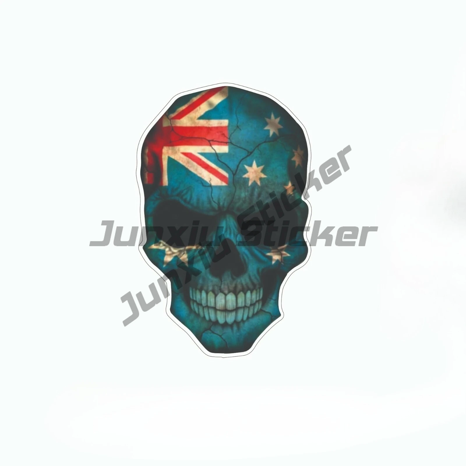 

Aussie Flag Skull Sticker Australiana Ute Window Bumper Funny Car Decal