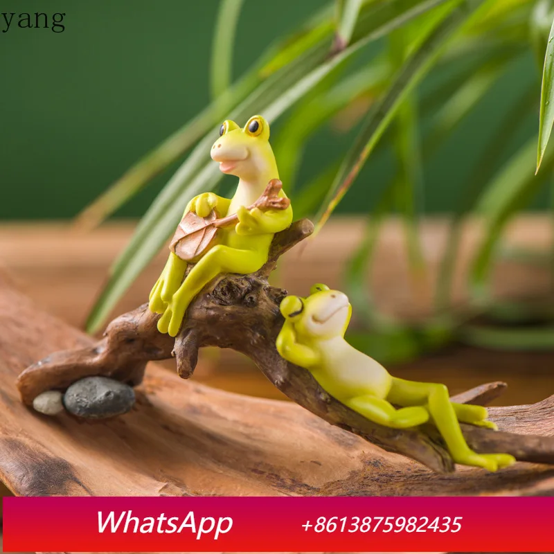 

CX cute animal frog ornament creative micro landscape flower pot succulent potted plant ornament