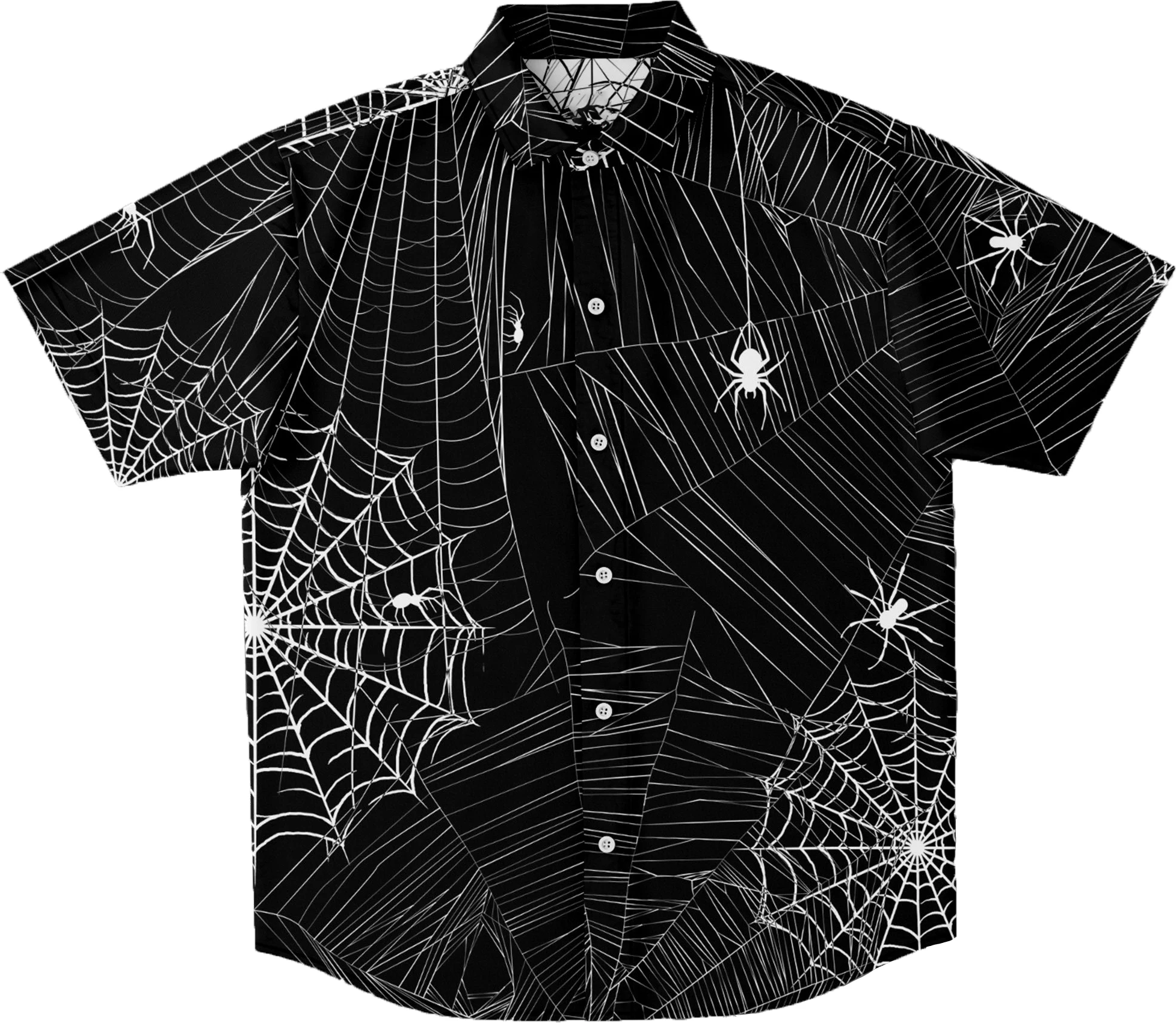 Gothic Shirt Y2k Shirt Spider 3D Print Hawaiian Shirt Men/Women Unisex Beach Shirts Summer T-Shirt Streetwear Short Sleeve Shirt