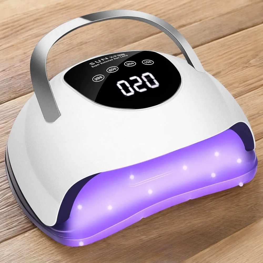 "220W LED Nail Lamp with Fast Curing for Gel Nails, Professional Salon Quality UV Light Dryer, 57 Lamp Beads and 4 Timers, Art T