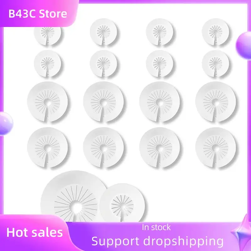 

B14C для ванной комнаты, 16 шт., пластиковые накладки, фланцевые крышки для труб для сантехнических накладок, пластины