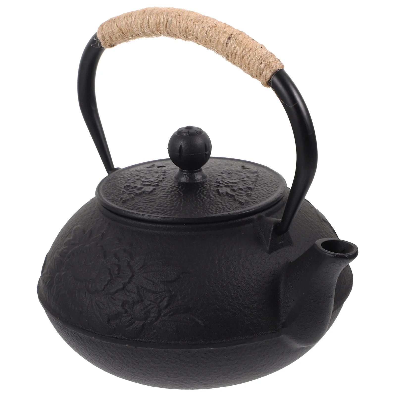 إبريق شاي من الحديد الزهر وعاء تسخين حديدي للشاي والقهوة ودقيق الشوفان والحساء الفوري وموقد محمول وغلاية مياه منزلية