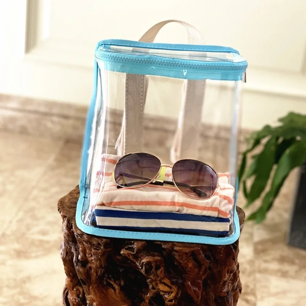 PVC Organizer Clear Kids Backpack Large Capacity Visible Swimming Storage Bags Ins Style Zipper Beach Waterproof Backpack School