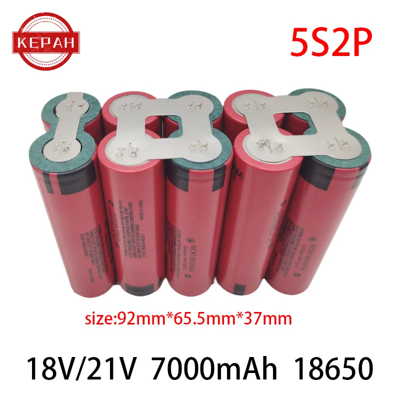 Customized NCR18650GA battery 2s1p 3s1p 4s1p 5s1p 5S2P 6s1p 3.7V-25.2V 3500mAh 30A screwdriver electric drill Li-lon battery