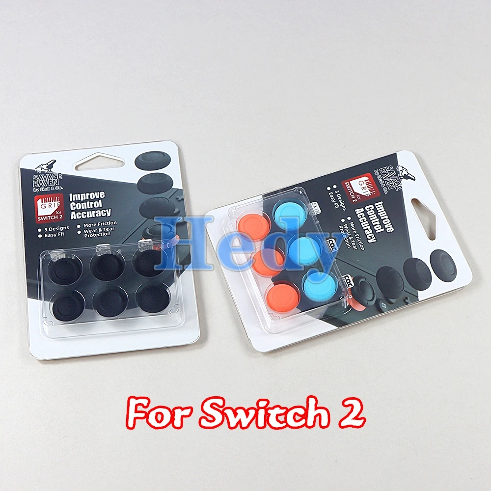 10 комплектов 6in1 Savage Raven для черепа, крышка джойстика, набор ручек для большого пальца, чехол для джойстика для Nintendo Switch 2 Joy Con JoyCon