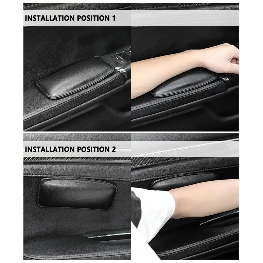 Car Knee Cushion, Soft Leather Car Door Armrest Pad for Knee, Leg, and Elbow Support Universal Car Center Console Cushion