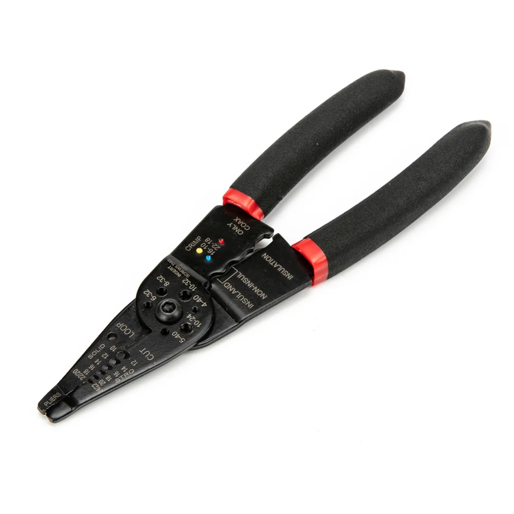 

Wire Crimper Tool Skid Resistant Handle For Insulated Non-Insulated Terminals Heavy Duty Cable Cutter Coaxial Compression Pliers