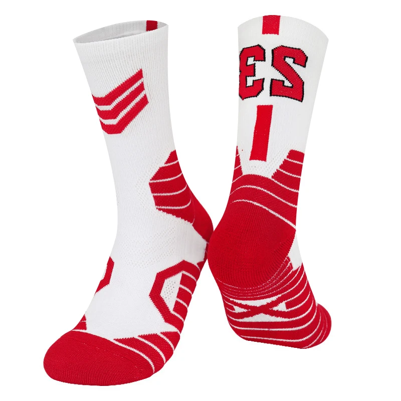 Number Professional Non-Silp Basketball Socks Sports Socks Middle Thickened Men Towel Bottom Child Team Match baloncesto Socks