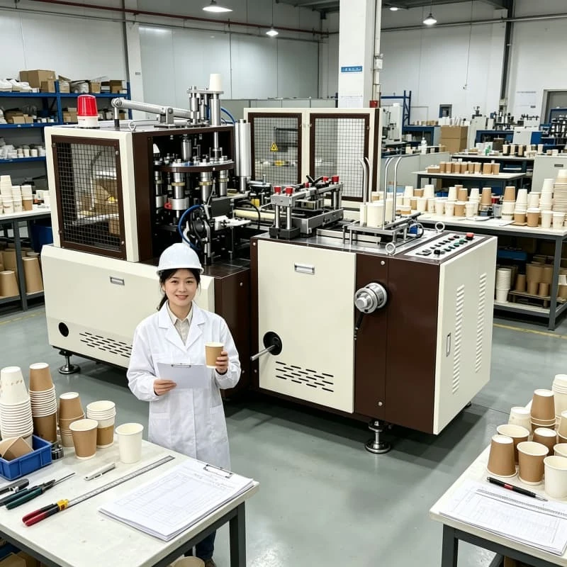 Economical Automatic Paper Cup Making Machine 70pcs min 220V 380V For Small Medium Cup Factory Disposable Cup Production Line