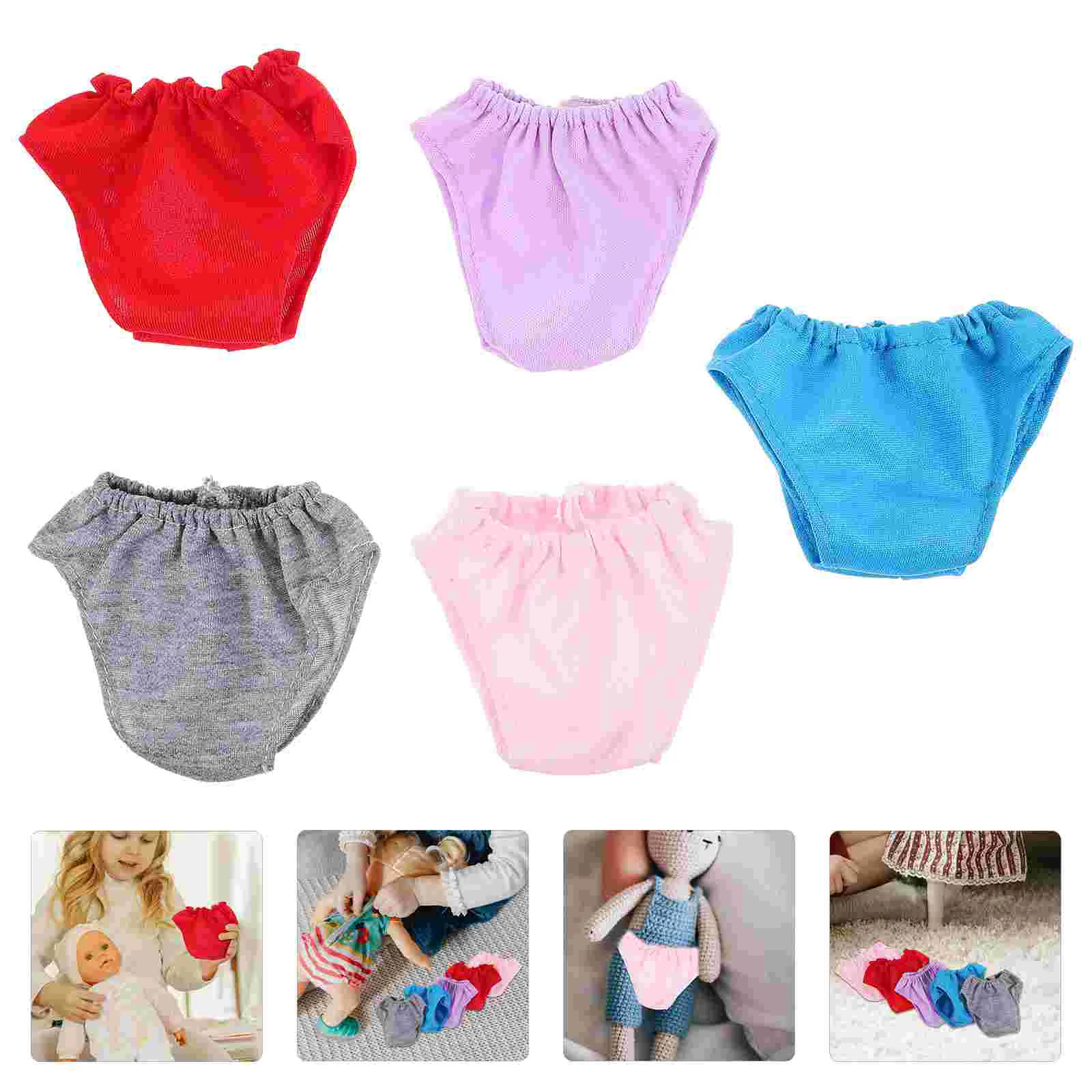 5 Pcs 18 Inch Panties Mini Underwears Accessories Toy Reusable Cloth For Dolls Clothes