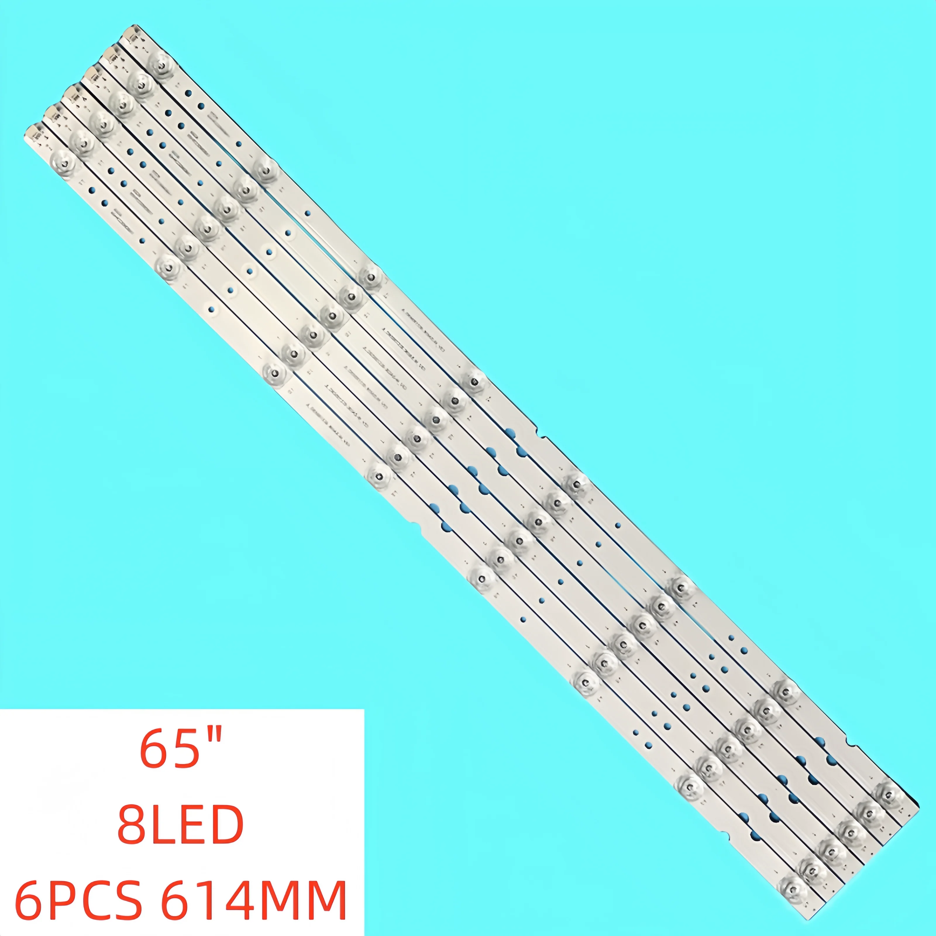 

6pcs/set 8lamp New LED Backlight Strip for TCL 65" TV JL.D65081330-365AS-M-V03 65UD6326 65p65us 65hr330m08a1 4c-lb6508-hr01j