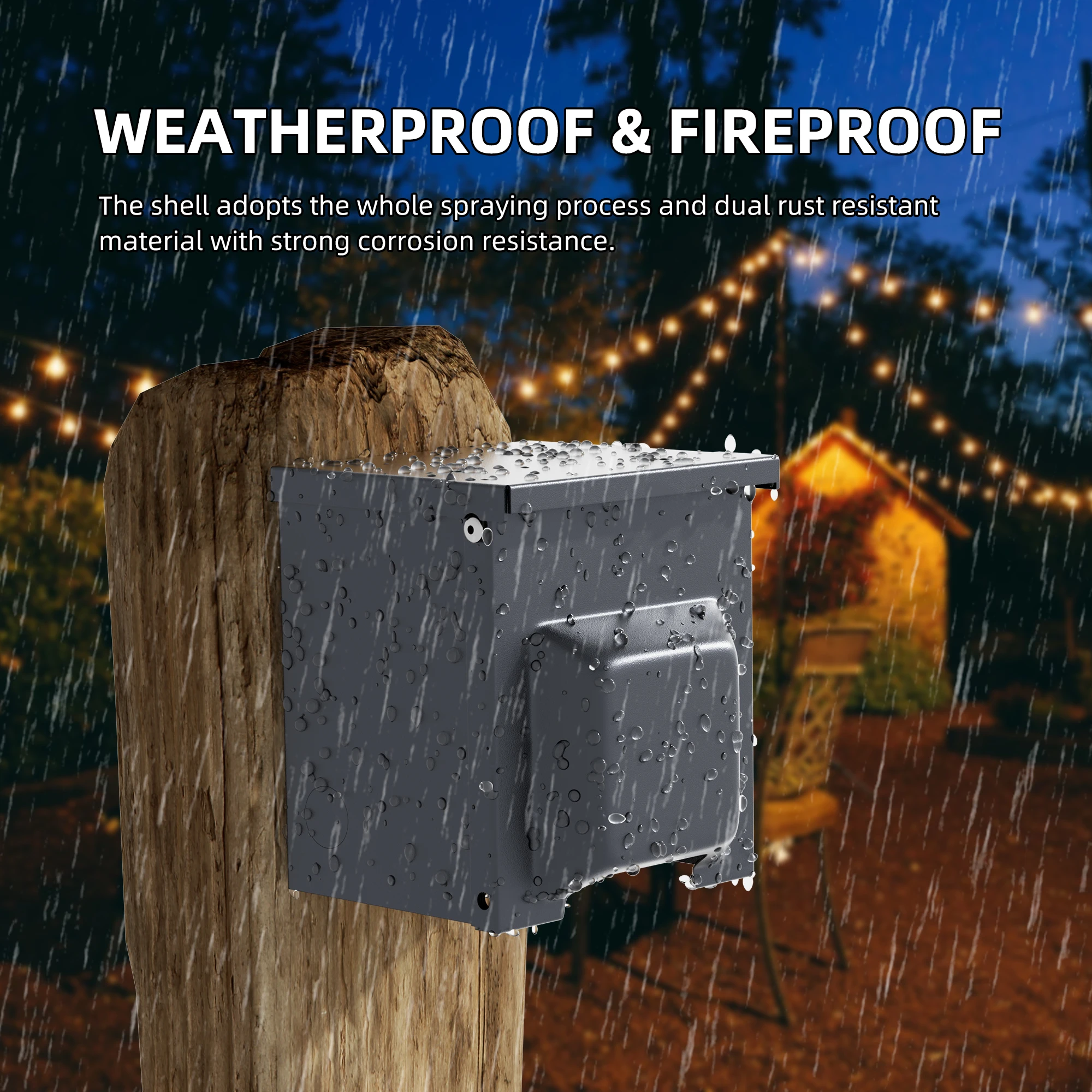 في الهواء الطلق مقاوم للماء IP66 المقبس المخرج 20A RV صندوق مخرج توزيع الطاقة GFCI جميع المعادن مقبس كهربائي الجدار المخرج #5