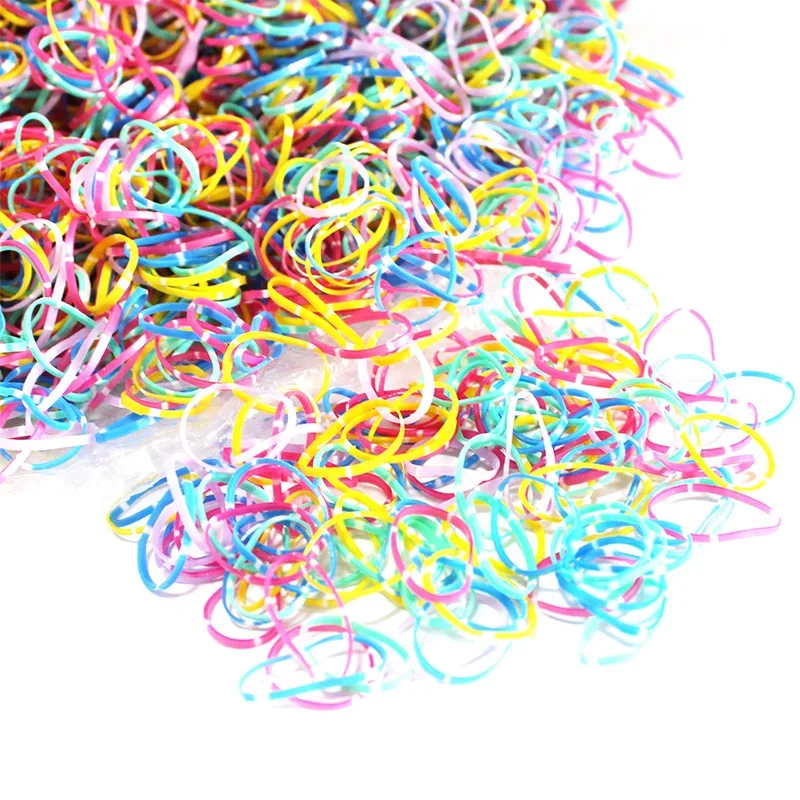 Fasce per capelli monouso colorate Scrunchie per bambini Gomma elastica per ragazze