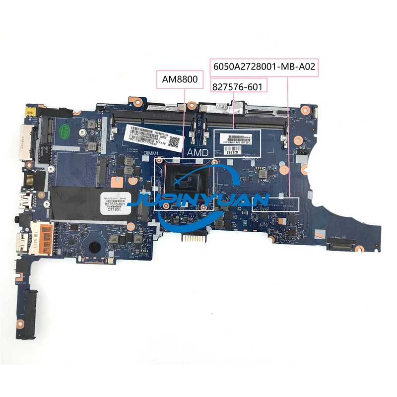 

827576-601 6050A2728001 For HP EliteBook 745 G3 755 G3 MT2 Laptop Motherboard A8 A10 A12 Mainboard