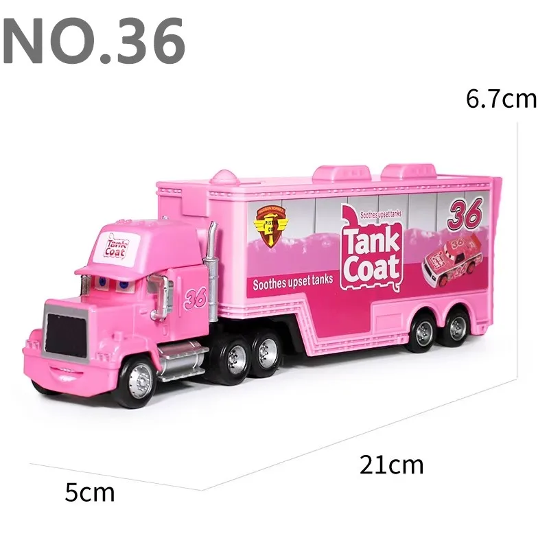 Autospielzeug-Hauler Jackson Storm Lightning McQueen Murray Clutchburn's Hauler Legierungs-Druckguss-Modell Container-Hauler Spielzeug-LKW – Detail 12