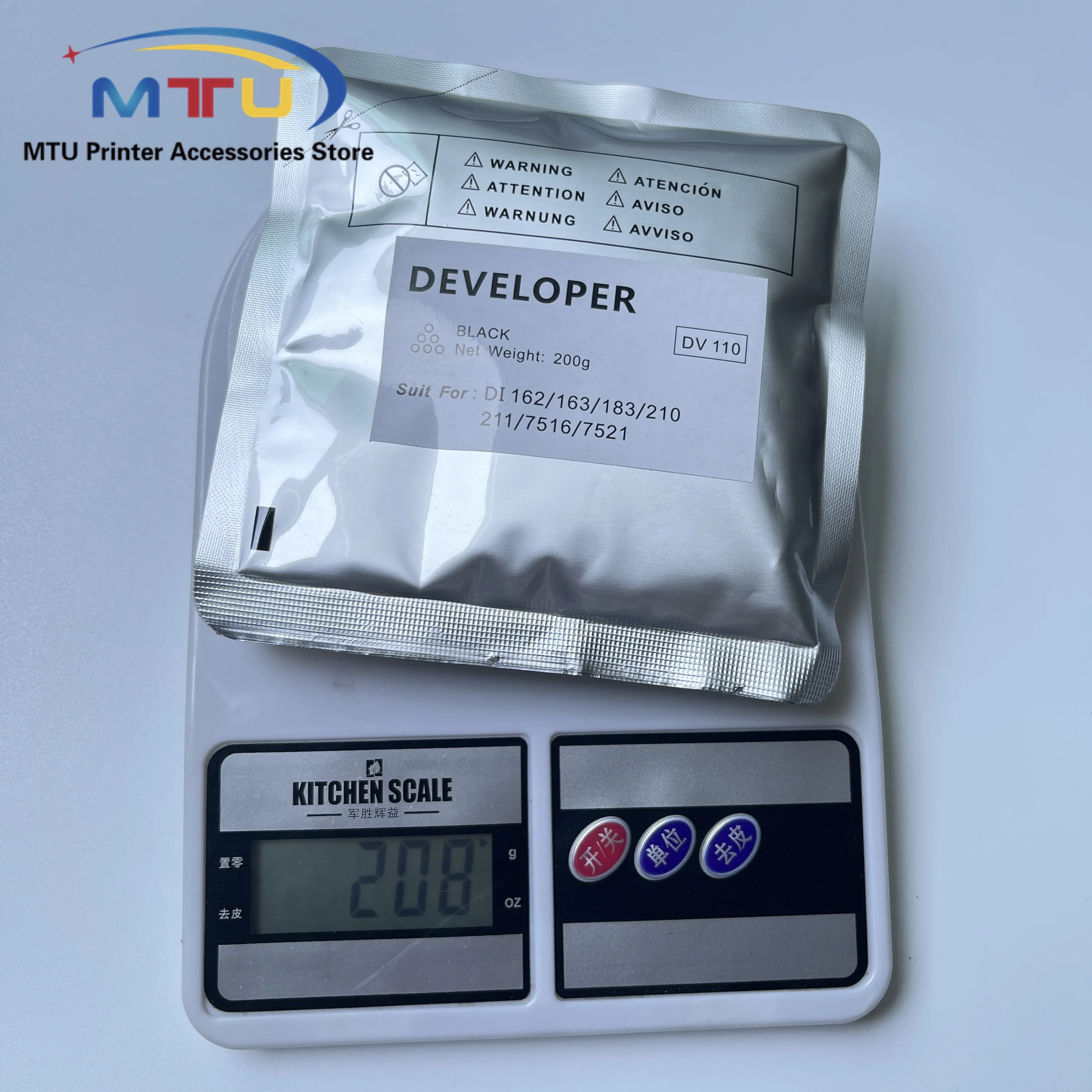 200g/bag DV110 Developer Powder For Konica Minolta Bizhub Di162 162 210 211 163 183 7516 7521 152  1611   DI181 EP105