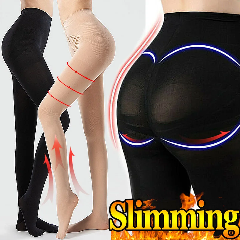 Super Slim Tights Compression Stockings Pantyhose Varicosity Lady Fat Calorie Burn Leg Shaping Stovepipe Stocking Foot Care Tool