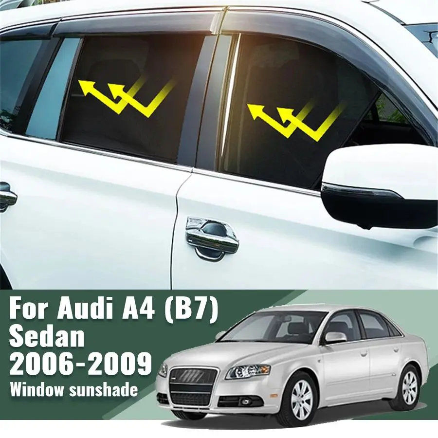 

For Audi A4 B7 Sedan 2006 2007 2008 2009 Car Side Window Sunshade Windshield Sun Shade Solar Protection Parasol Children Curtain