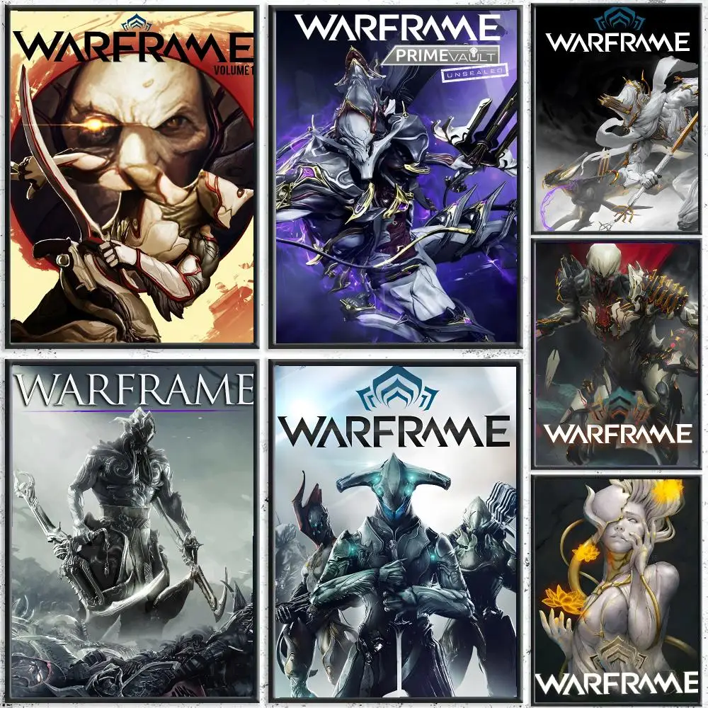 video game w-Warframe Poster Reteo Wall Art Aesthetic Room Decor Print Living Room Bedroom Home Decoration