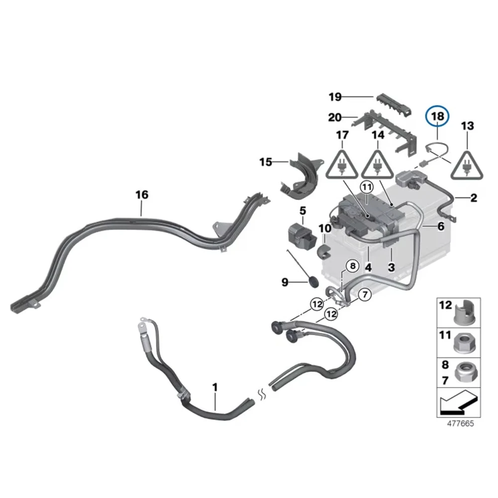 

61129123571 Car Negative Battery Cable IBS Adapter Lead for New Arrivals 70 9123571