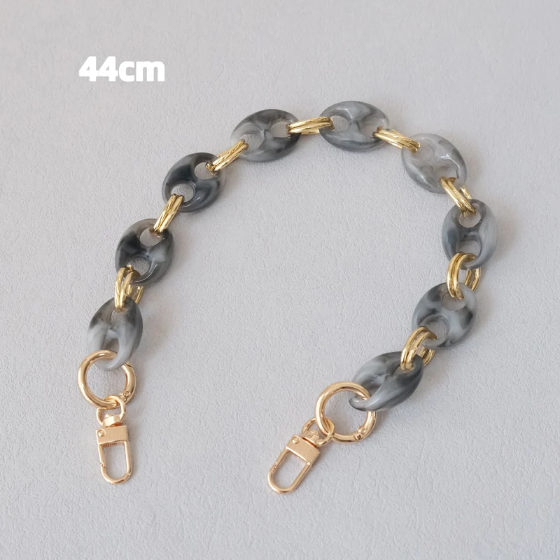 Neue Modische Damen-Taschenaccessoires: Leoparden-Muster, Bonbon-Rot, Blau, Acrylharz, Metallkette, Schulterriemen, Lange Kette für Umhängetaschen – Detail 29