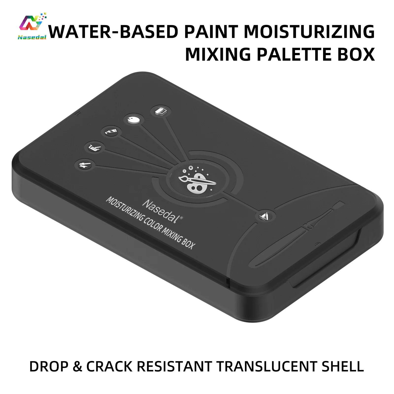 Nasedal Model Wet Palette Moisturizing Box with Brush Rest & PVA High-moisture Sponge for Gundam & GK Military Painting Tool Set