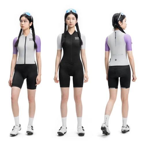 Imagen 2 del producto Maillot de Ciclismo ROCKBROS de Verano, Alta Elasticidad, Suave, Ligero, Transpirable, Manga Corta, Corte 3D, Ropa de Ciclismo para Mujer