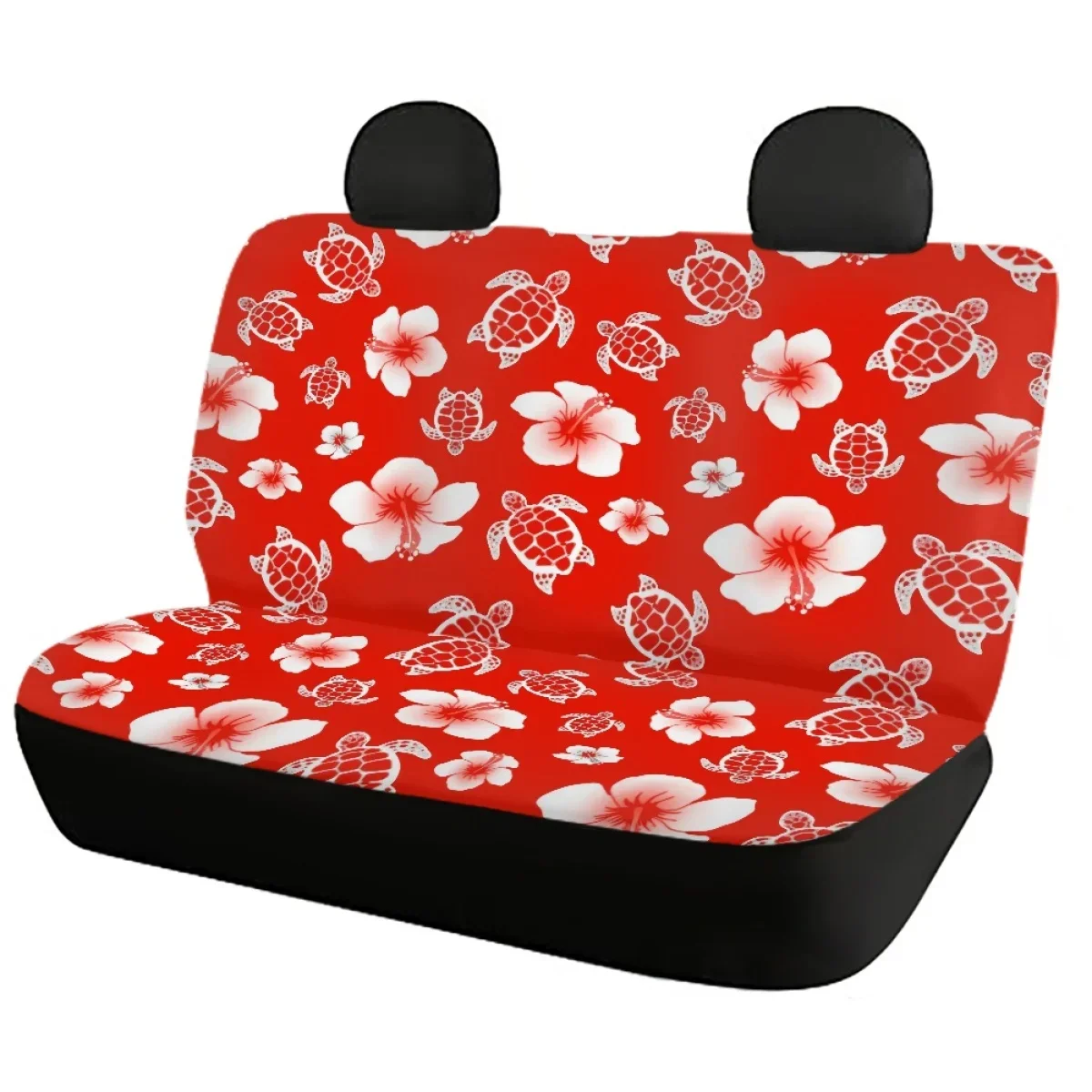 Front and Back Car Seat Cushion Seat Cover Turtle Hibiscus Full Set Vehicle Seat Protector Auto Intorior Decor Heavy-Duty