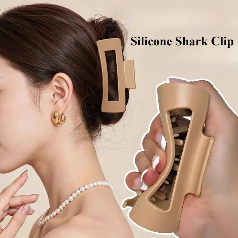 Veilige zachte siliconen haai haarclip voor vrouwen Antislip Anti-botsing Hoofdbescherming Leuke haaraccessoires Anti-val haargreep