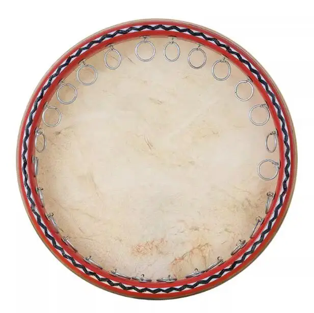 Leather Tambourine Chinese Uygur Tajik dance Hand Drum 30cm Xinjiang Kazakh Stage