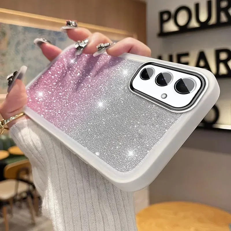 Чехол M35 5G Luxury, блестящий противоударный чехол для Samsung Galaxy M35 S24 FE M55 M54 M34 M15 A55 5G Силиконовые мягкие чехлы SM-M356