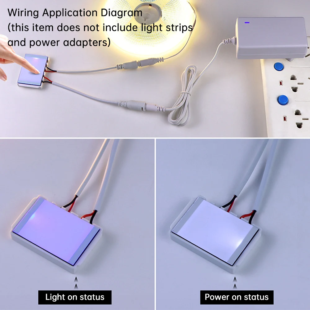 DC 12V sensor táctil LED dimmer interruptor para luz LED espejo faro baño capacitancia sensor interruptor módulo