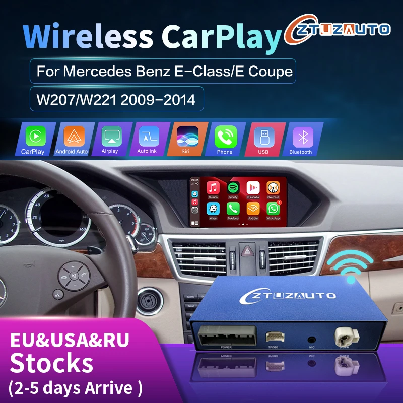 

Wireless CarPlay for Mercedes Benz E-Class W207/W221 2009-2014, with Android Auto Mirror Link AirPlay Car Play Functions