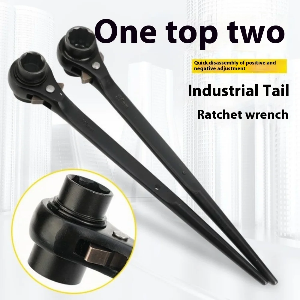 30-32mm Ratel Podger Steeksleutel Quick Release Podger Bar Zwart Double Ended Socket Ratel Podger Steiger Spud Wrench