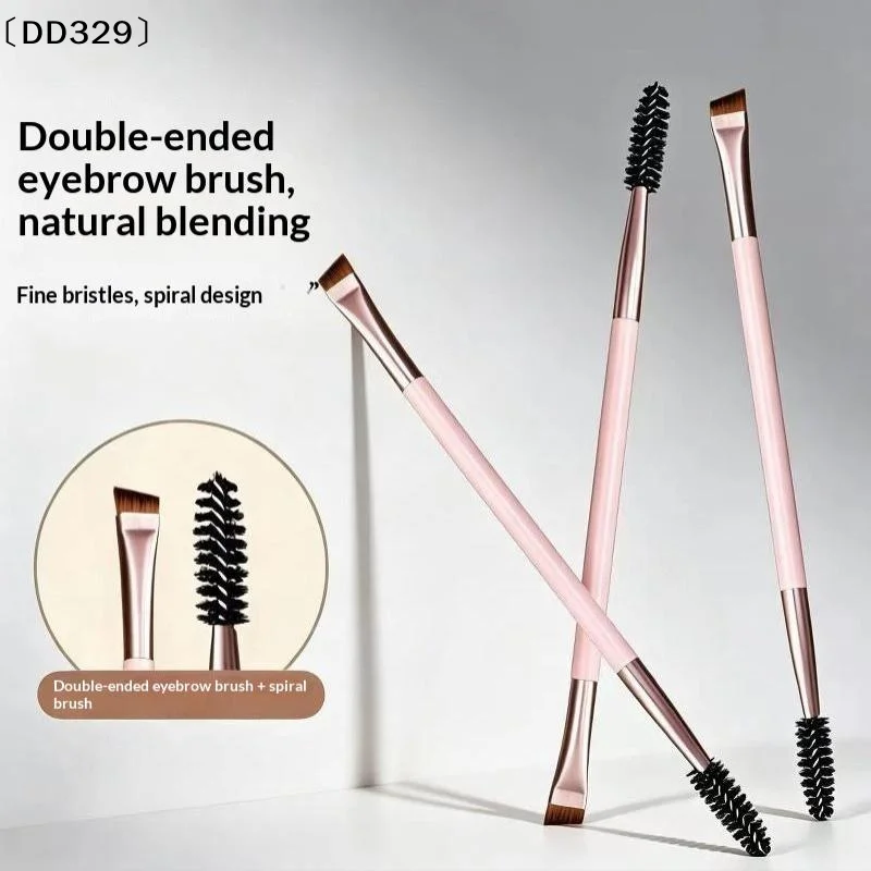 Double Makeup Brush Eyelash Brush And Blade Eyeliner Brush Fine Oblique Head Eyebrow Brush Outline Eyeliner Shadow Brush〔DD329〕