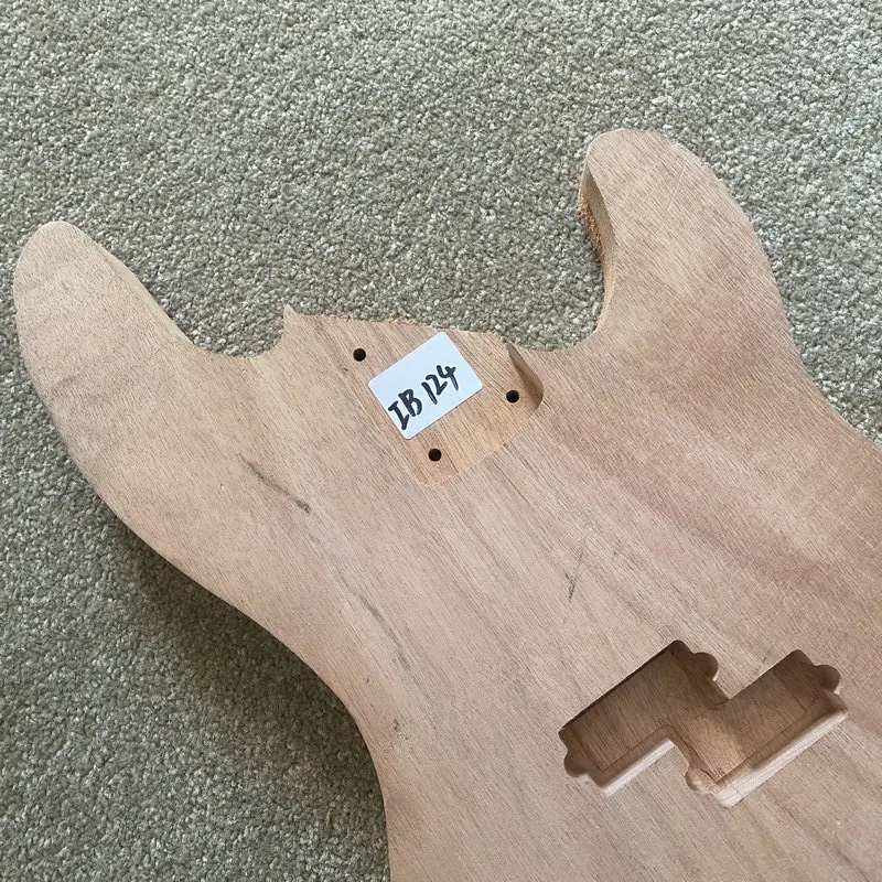 IB124 Custom Electric Bass Unfinished Precision Bass Body in Solid Mahogany for 4 or 5 String Replace and DIY