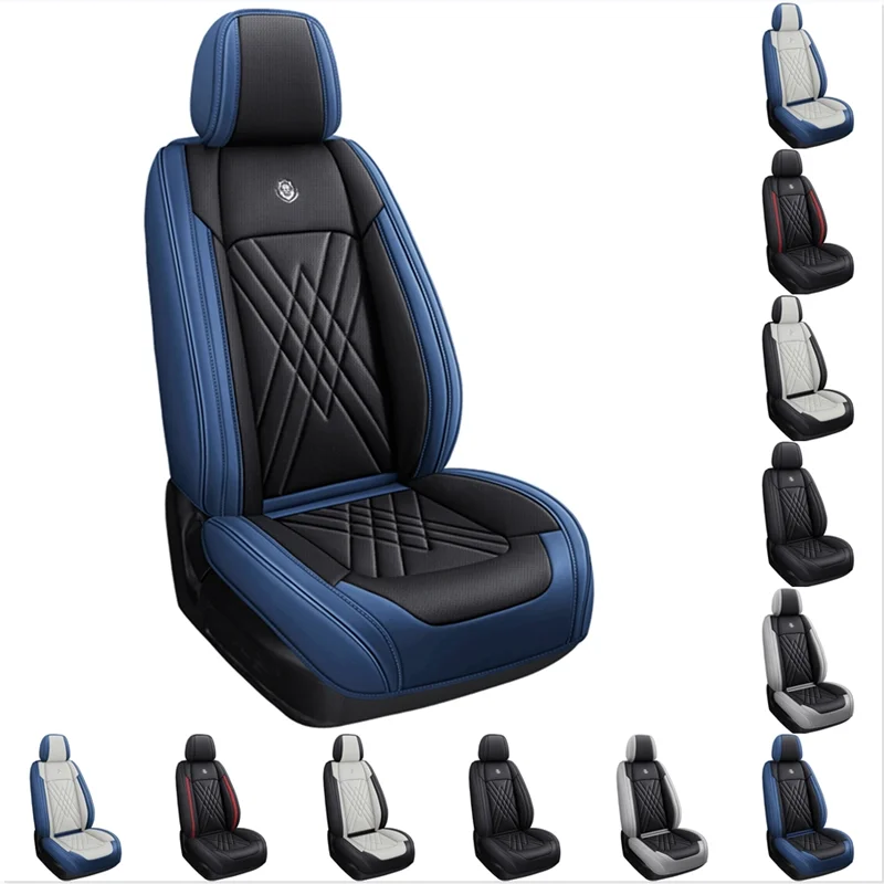 

Чехол на 5-местное автомобильное сиденье, полный комплект, универсальная роскошная подушка, защитные чехлы из искусственной кожи, водонепроницаемые для Jaguar XJR X351 X350 XF XFR F-Pace