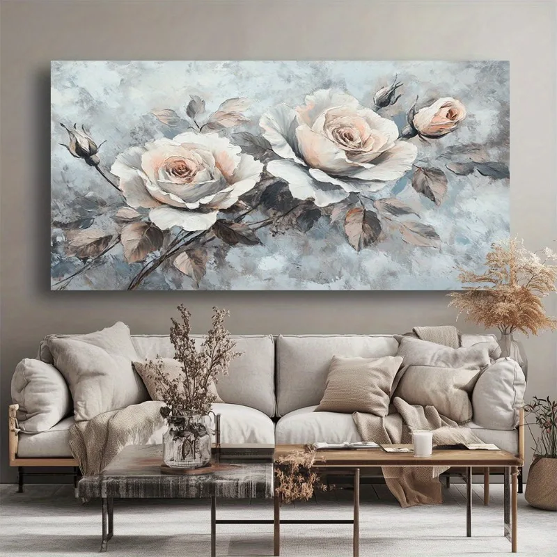 

Canvas Wall Art Roses Modern Abstract Painting Frameless Picture Living Room Office Bedroom Home Decor High Quality Canvas Art