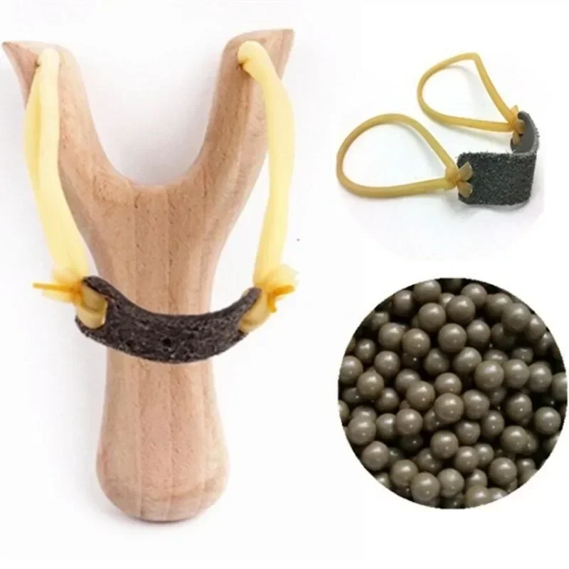 

1PC Outdoor EDC Portable Vintage Beech Wood Slingshot Wooden Inverted Slingshot Children's Toy